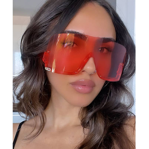 NEW Gucci GG1631S Red Mask Shield Sunglasses - Picture 1 of 9